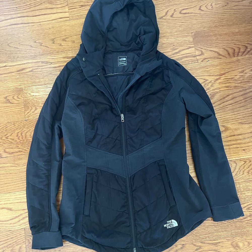 The North Face Women's Black Hooded Jacket Size L